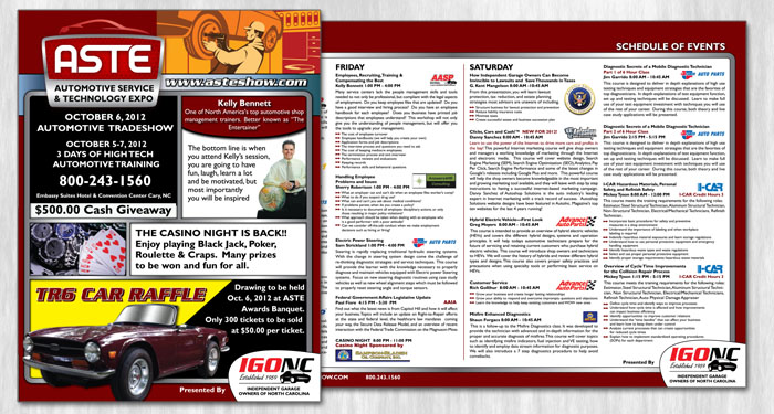 igonc aste show brochure graphic design 